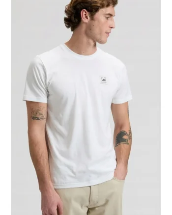 Tricou barbati  alb, bumbac, maneca scurta, regular fit