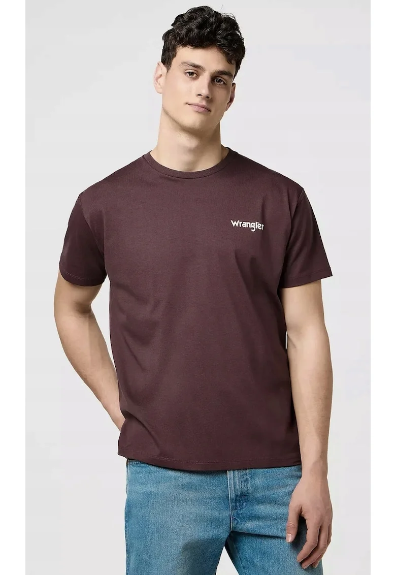 Tricou barbati,  Vintage Tee, supradimensionat, culoare maro, bumbac