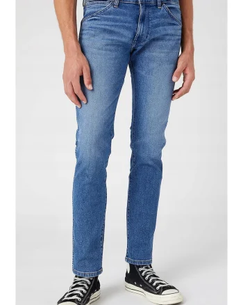Blugi skinny  Bryson, albastru fumuriu, usor elastici, din bumbac si poliester