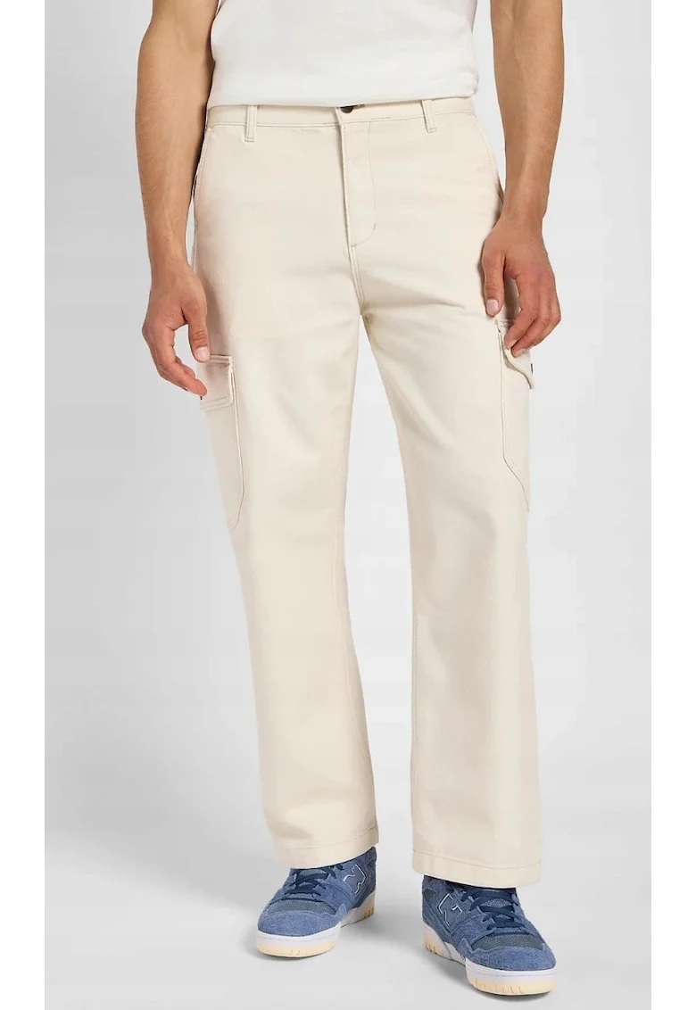 Pantaloni barbati,  Utility Pant, bumbac, ecru, sistem inchidere fermoar si nasturi,