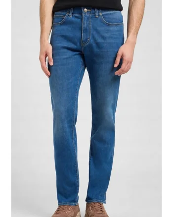 Blugi barbati,  slim fit, albastru, bumbac,