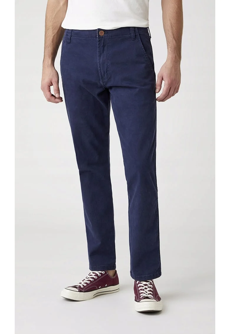 Pantaloni barbati,  Casey Jones, fermoar, albastru, bumbac,