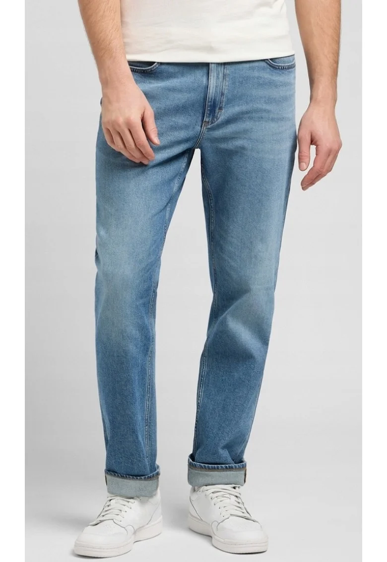 Blugi barbati,  Relaxed Straight, bumbac, albastru,