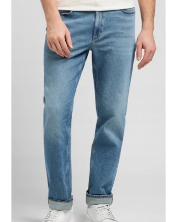 Blugi barbati,  Relaxed Straight, bumbac, albastru,