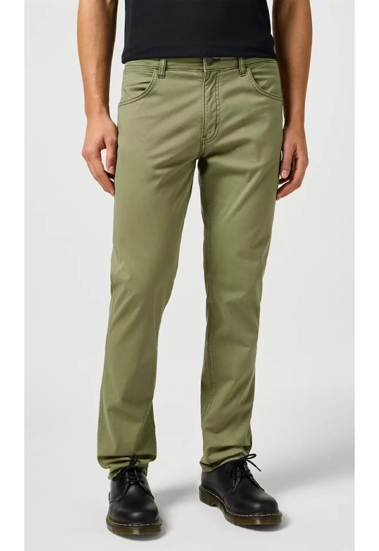 Pantaloni barbati,  Greensboro, regular fit, verde, bumbac