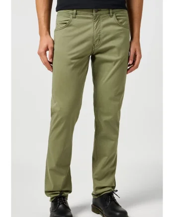 Pantaloni barbati,  Greensboro, regular fit, verde, bumbac