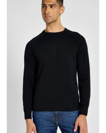 Pulover barbati,  CLEAN RAGLAN, negru, bumbac