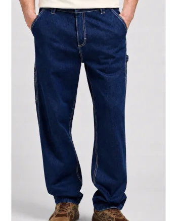 Blugi barbati,  pantaloni cargo, bumbac 100%, albastru