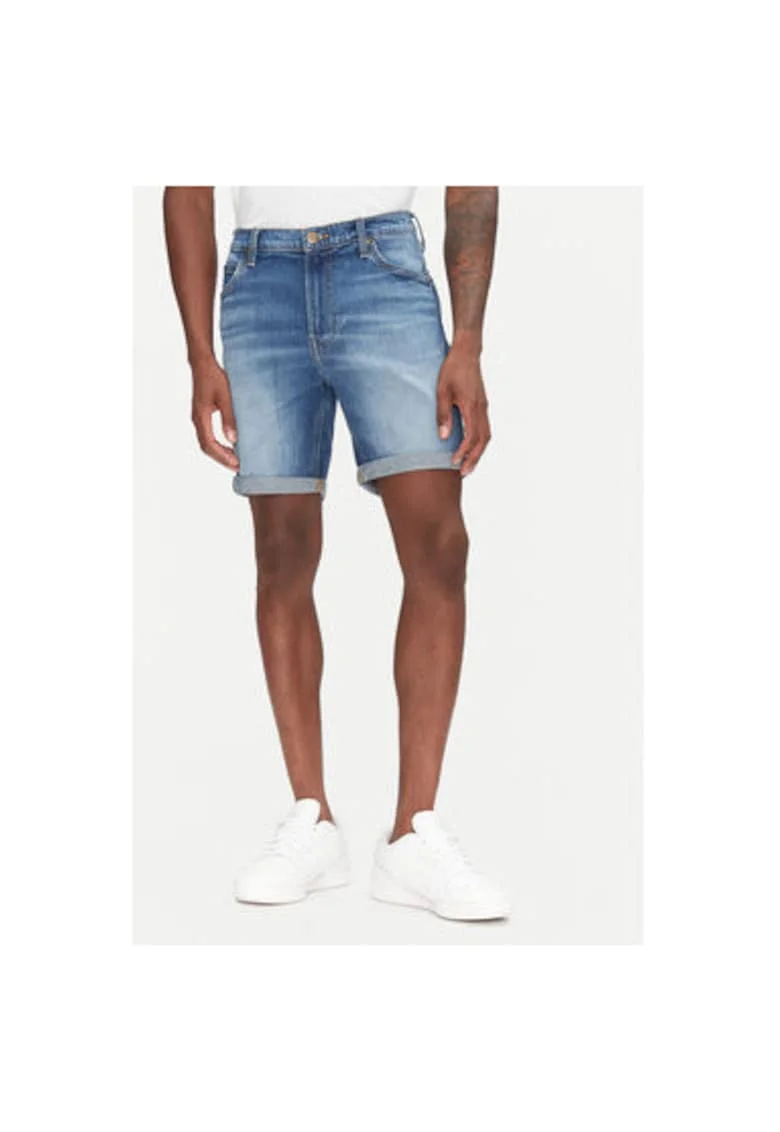 Pantaloni scurti din denim barbati  112363925, Bumbac, Albastru, Albastru