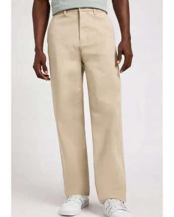 Pantaloni barbati,  Loose Chino, foarte largi, bej, bumbac,