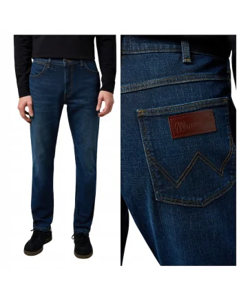 Blugi Barbati,  Larston, Slim Fit, Talie Joasa, 5 Buzunare, Fermoar, Lungi, Bumbac, W31-L30 US, Albastru