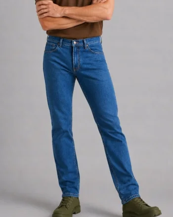 Blugi barbati,  Greensboro, croiala regular fit, albastru, bumbac