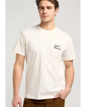 Tricou barbati  supradimensionat, cu imprimeu alb, bumbac