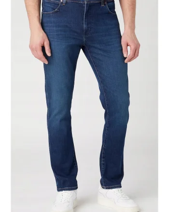 Pantaloni jeans barbati,  Larston, slim tapered, elastic, bleumarin, bumbac