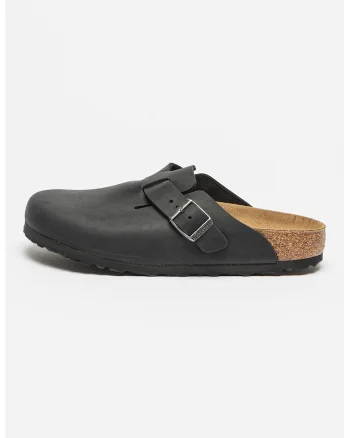 Saboti de piele Boston, Negru