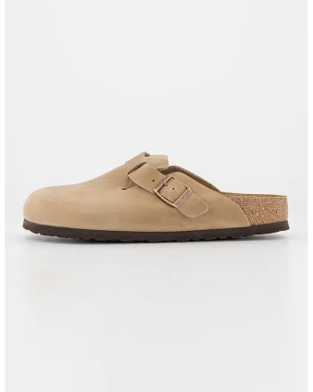 Saboti unisex de piele Boston, Maro camel deschis