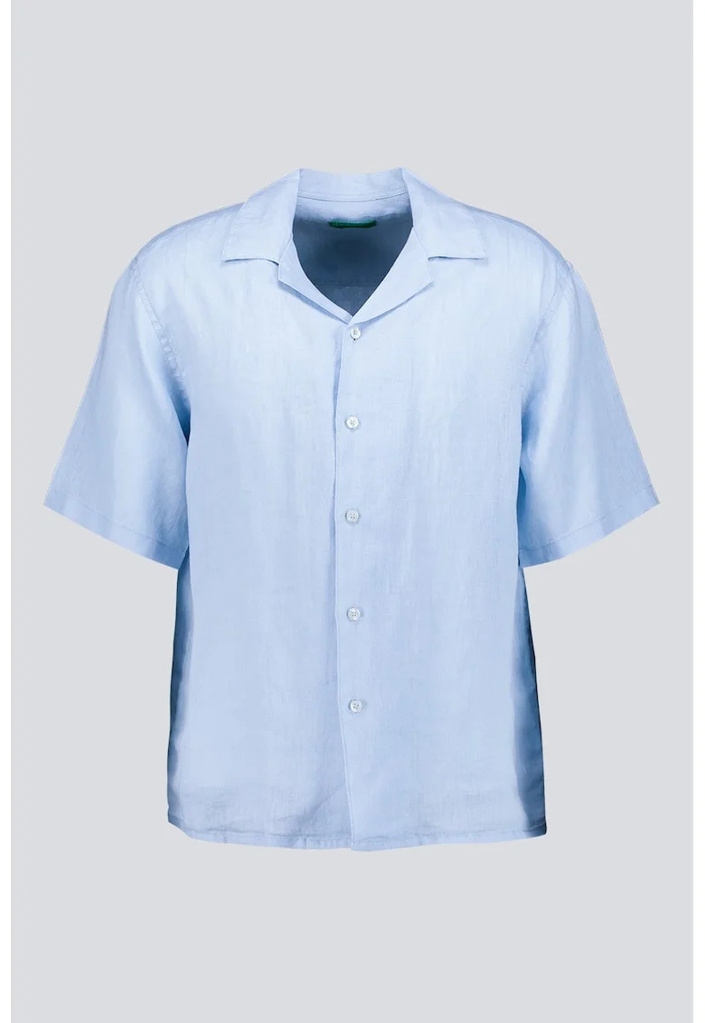Camsa regular-fit din in, Albastru pastel