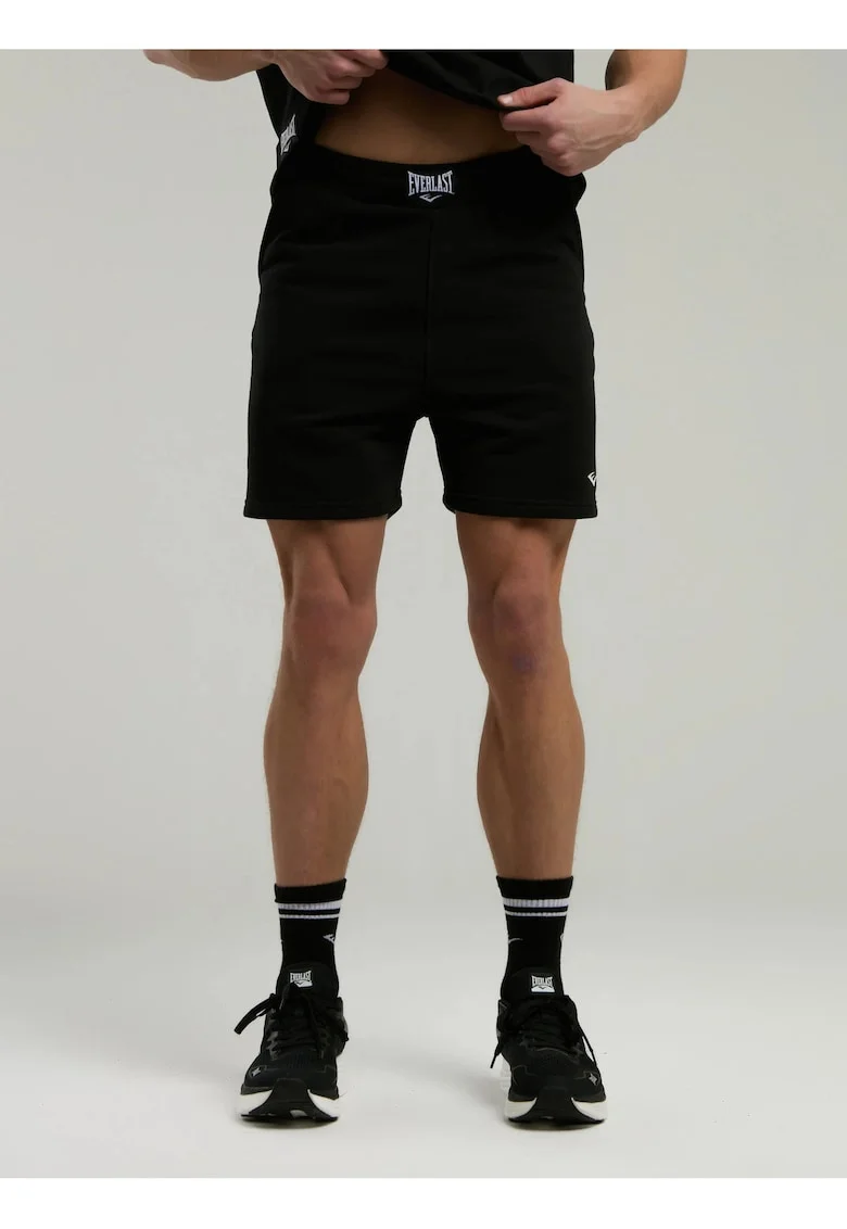 Pantaloni scurti cu buzunare laterale, Negru