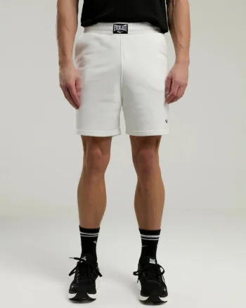 Pantaloni scurti cu buzunare laterale, Alb