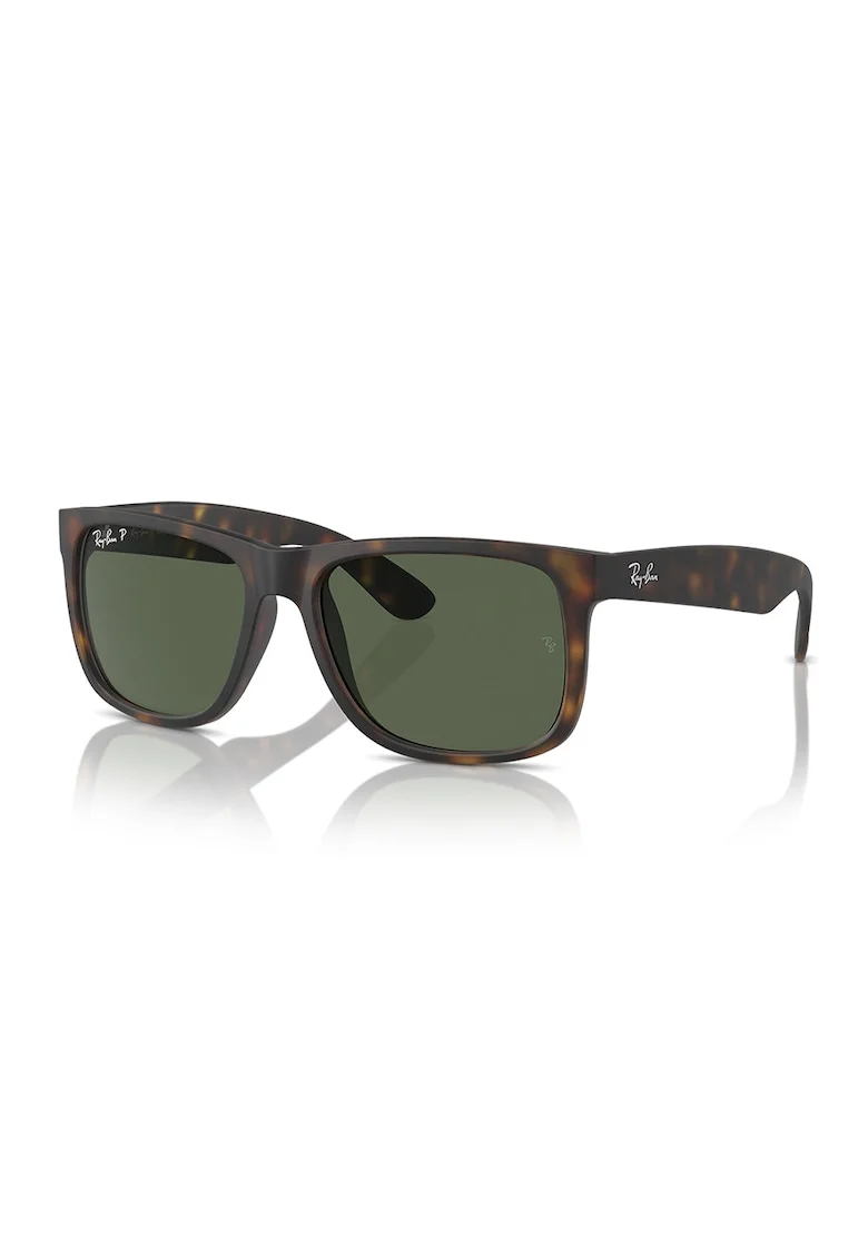 Ochelari de soare wayfarer cu logo discret Justin, Maro inchis/Caramel