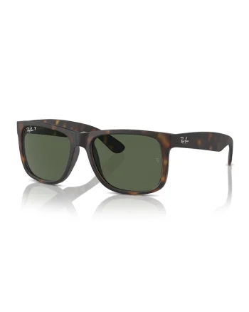 Ochelari de soare wayfarer cu logo discret Justin, Maro inchis/Caramel