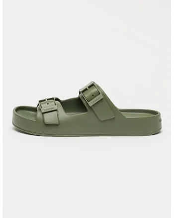 Papuci uni cu catarama, Verde inchis