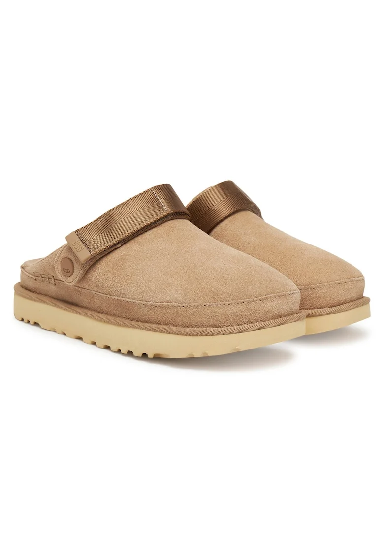 Papuci dama  San W Goldenstar, piele naturala, Auriu