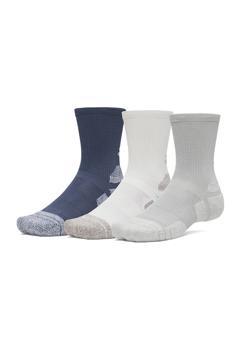 Set de trei perechi de sosete lungi pentru antrenament, Alb/Gri/Albastru