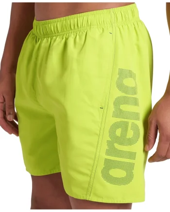 Pantaloni scurti Fundamentals Logo, Verde neon