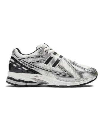 Pantofi sport cu insertii de plasa 1960R, Alb/Negru/Argintiu