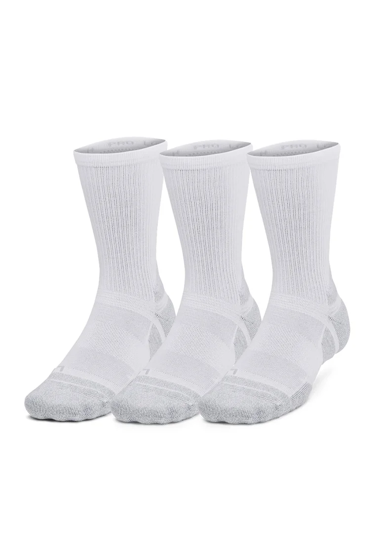 Set de trei perechi de sosete lungi pentru antrenament, Alb/Gri deschis melange