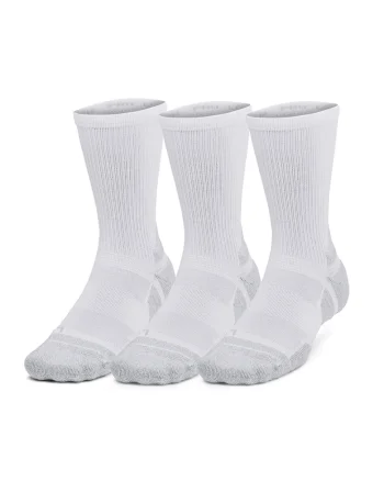 Set de trei perechi de sosete lungi pentru antrenament, Alb/Gri deschis melange