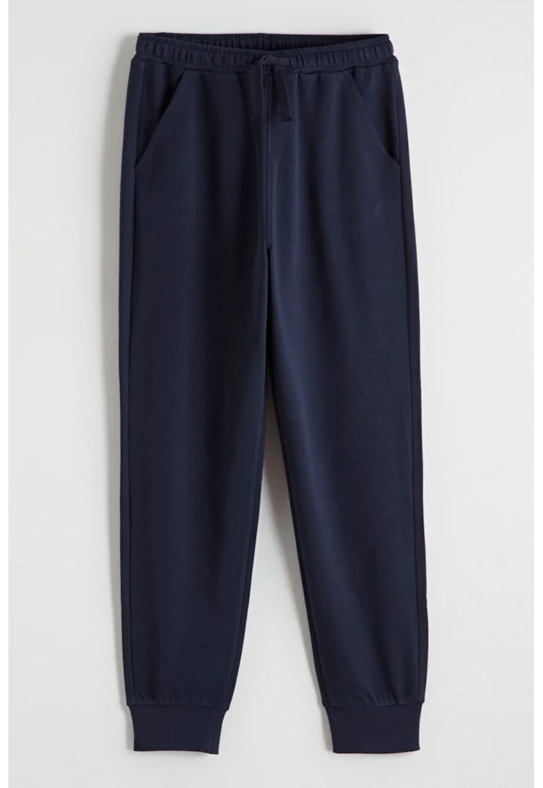 Pantaloni de trening cu croiala regular-fit si model uni, Albastru ultramarin