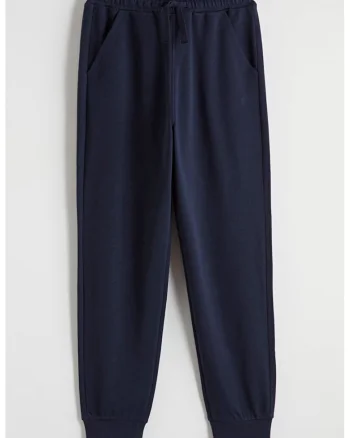 Pantaloni de trening cu croiala regular-fit si model uni, Albastru ultramarin
