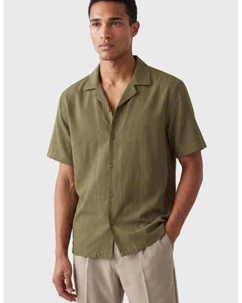 Camasa regular-fit din bumbac, Verde stins