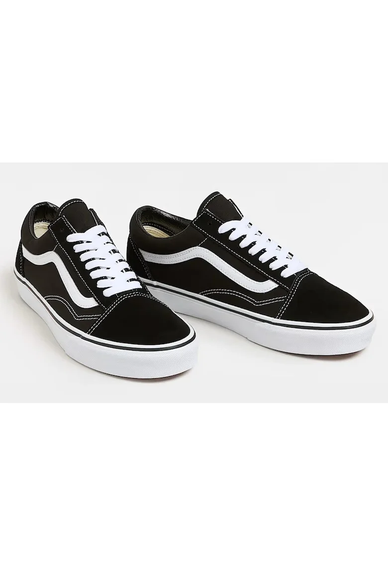 Tenisi dama,  Old Skool, negru, din piele naturala