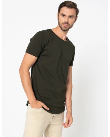Tricou regular fit de jerseu, Verde inchis