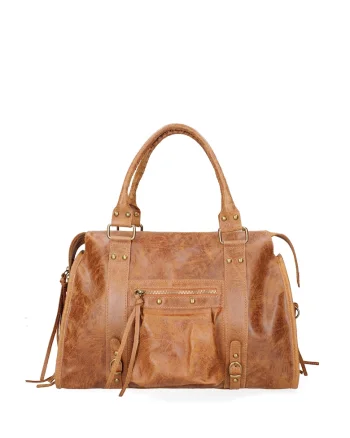 Geanta piele., Maro cognac