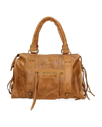 Geanta piele., Caramel