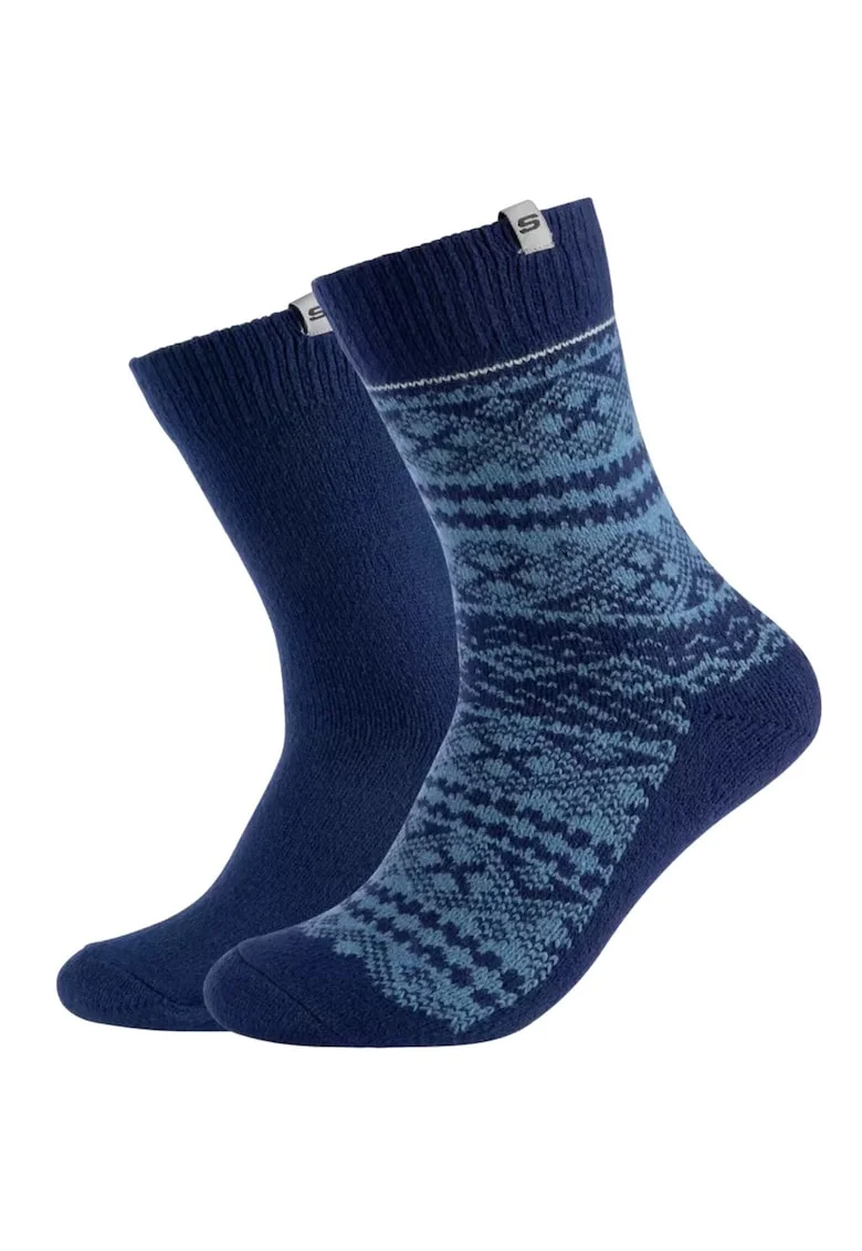 Set sosete,  2PPK Men Casual Fashion Jacquard Socks SK41049-5501, Albastru marin, 2 buc, Bleumarin
