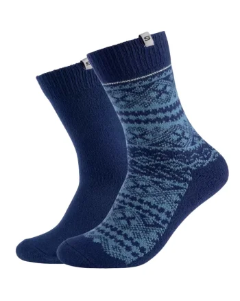 Set sosete,  2PPK Men Casual Fashion Jacquard Socks SK41049-5501, Albastru marin, 2 buc, Bleumarin