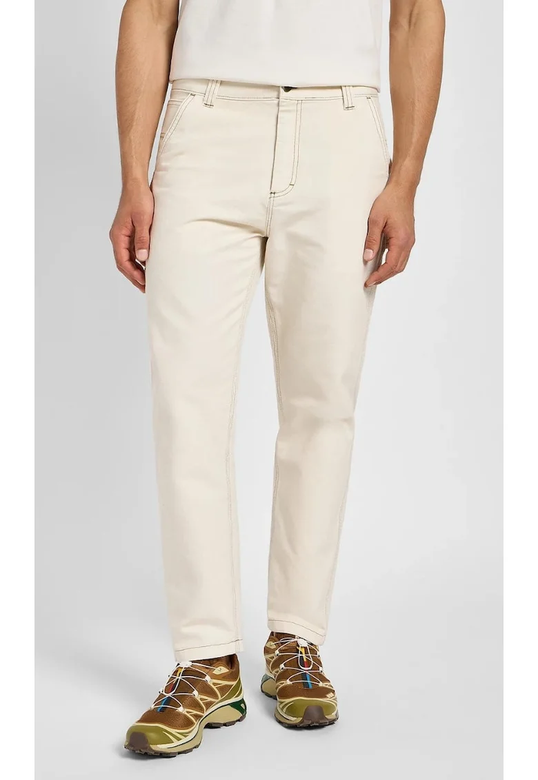 Pantaloni barbati,  Chinosi Relaxati, 100% bumbac, alb,