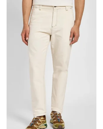Pantaloni barbati,  Chinosi Relaxati, 100% bumbac, alb,