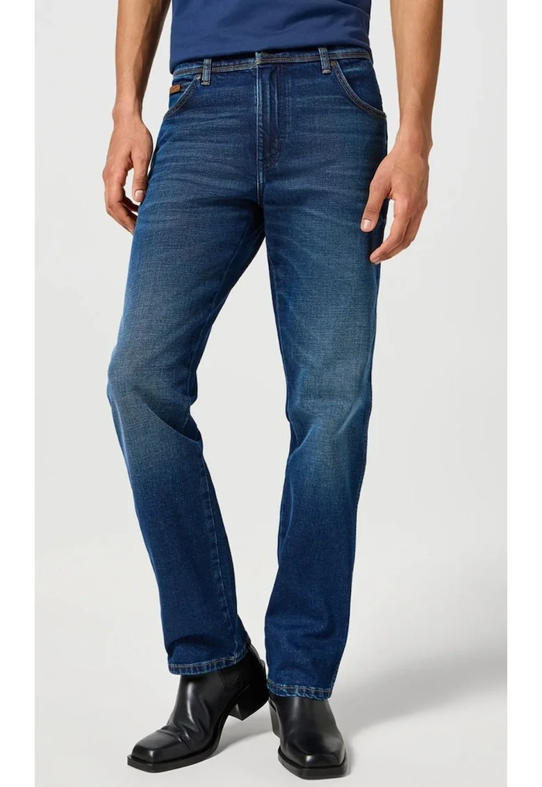 Blugi barbati,  model Texas, regular fit, albastru, bumbac