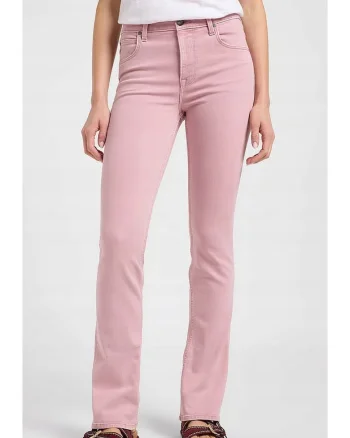 Pantaloni dama  Breese Boot, evazati, roz, bumbac elastic
