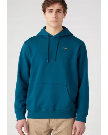Hanorac barbati,  logo, regular fit, verde, bumbac