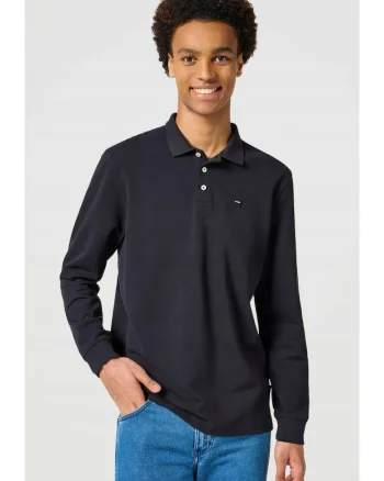 Bluza barbati,  Polo, negru, bumbac, Negru