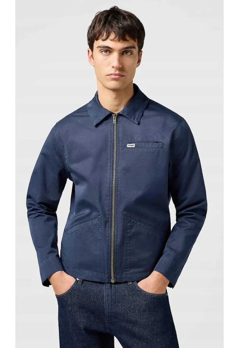 Geaca barbati,  RODEO UTILITY JACKET, fermoar, albastru, bumbac
