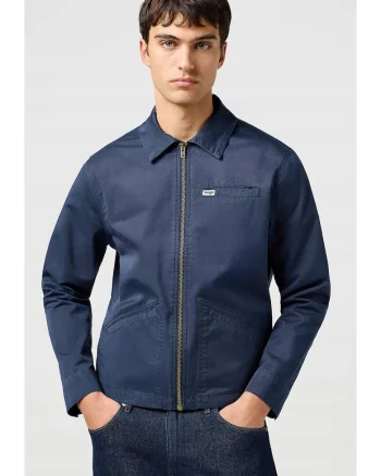 Geaca barbati,  RODEO UTILITY JACKET, fermoar, albastru, bumbac
