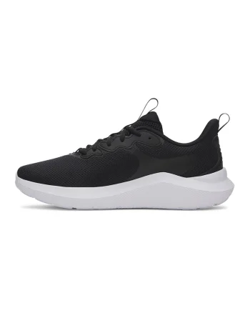 Pantofi cu talpa wedge pentru alergare, Alb/Negru